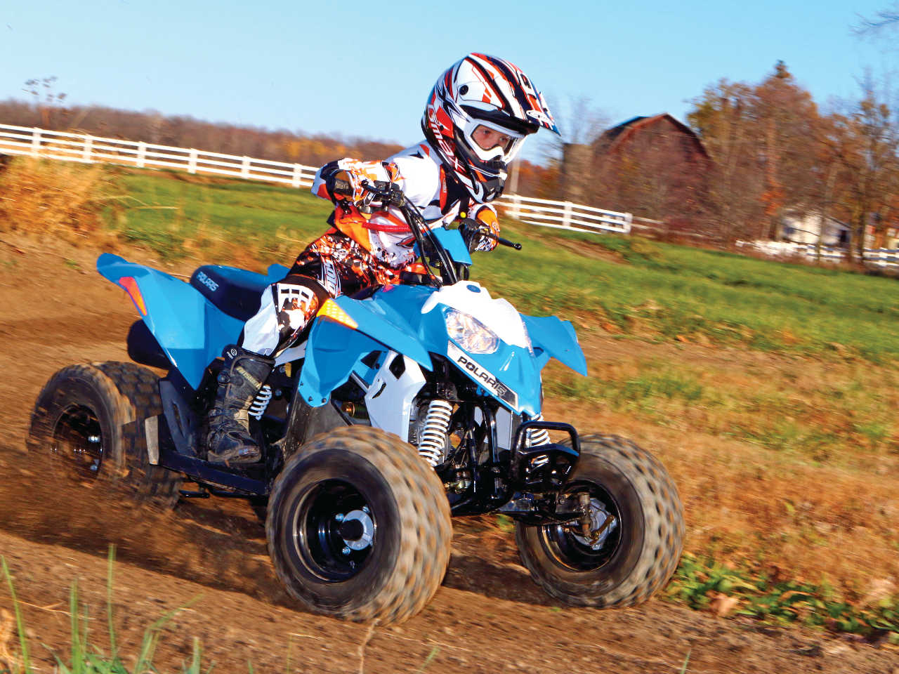 Riding a Mini ATV